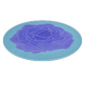 Blue Pop Art Rose Schneidebrett (Ecke)