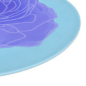 Blue Pop Art Rose Schneidebrett (Ecke)