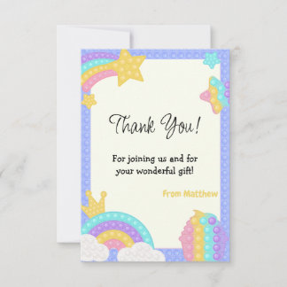 Blue Pop It Fidget Dankeskarte