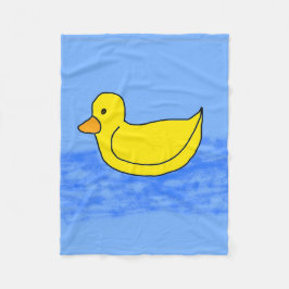 Blue Popcorn Anime Ducky Fleece Blanket