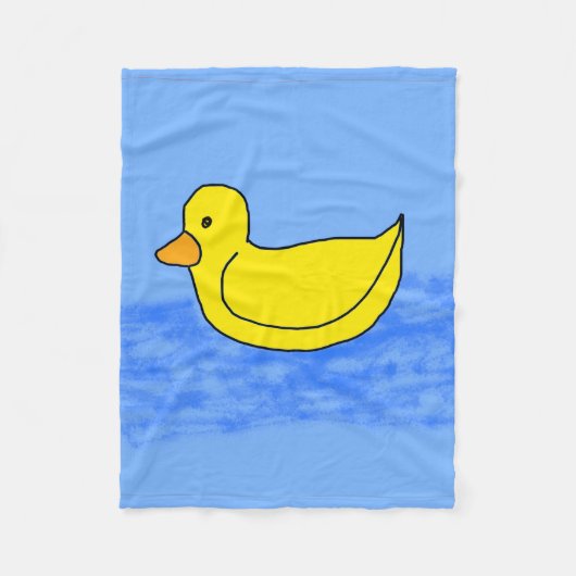 Blue Popcorn Anime Ducky Fleece Blanket (Vorderseite)