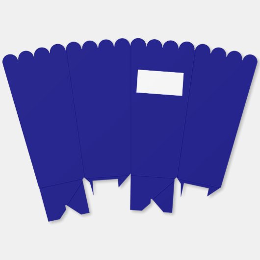 Blue Popcorn Box Geschenkschachtel (Ungeklappt)
