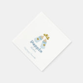 Blue Poppin Flaschen Boy Baby Dusche Serviette (Ecke)