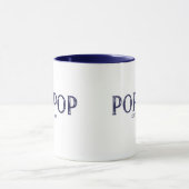 Blue PopPop Jahr etabliert Tasse (Zentrum)