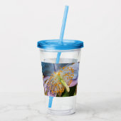 Blue Poppy Bloom Floral Acryltrinkbecher (Rückseite)