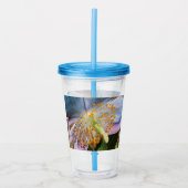 Blue Poppy Bloom Floral Acryltrinkbecher (Vorderseite)