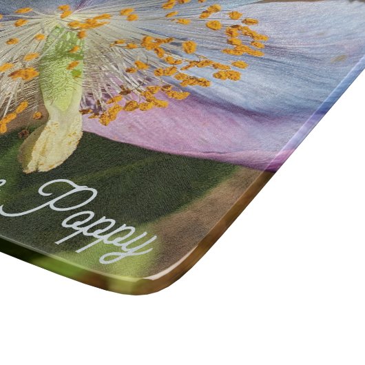 Blue Poppy Bloom Floral Schneidebrett (Ecke)