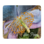 Blue Poppy Bloom Floral Schneidebrett (Vorderseite)