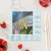 Blue Poppy Bloom Floral Serviette (Beispiel)