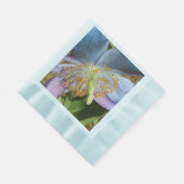 Blue Poppy Bloom Floral Serviette (Ecke)