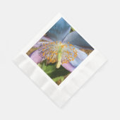 Blue Poppy Bloom Floral Serviette (Ecke)