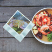 Blue Poppy Bloom Floral Serviette