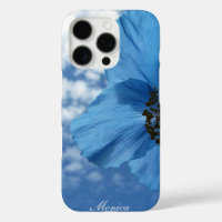 BLUE POPPY Blume Blue Sky mit Namen