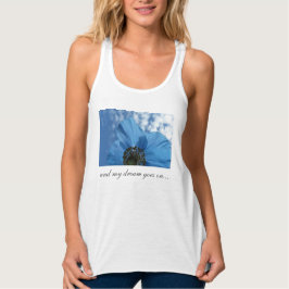 BLUE POPPY Blume Dream beliebigen Text Tank Top