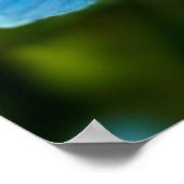 Blue Poppy Blume Poster (Ecke)