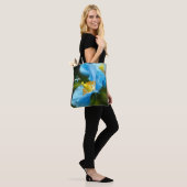 Blue Poppy Blume Tote Tasche (Am Model)