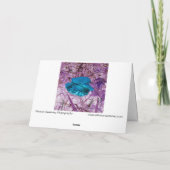 "Blue Poppy" Digital bearbeitetes Foto: Blume, Gra Karte (Rückseite)