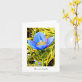 Blue Poppy Faltkarte Karte (Gelbe Blume)