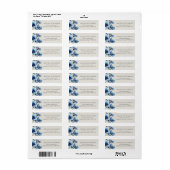 Blue Poppy Floral Return Address Label (Vorne)