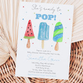 Blue Popsicle Baby Dusche Einladung