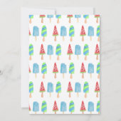 Blue Popsicle Baby Dusche Einladung (Rückseite)