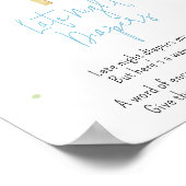 Blue Popsicle Baby Dusche Spate Night Diapers Poster (Ecke)