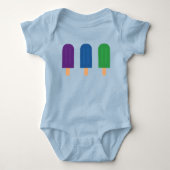 Blue Popsicle Baby Strampler (Vorderseite)