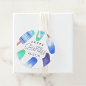 Blue Popsicle Personalisiert Kindergeburtstag Part Geschenkanhänger (Beispiel)