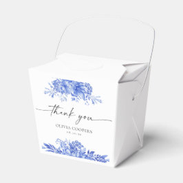 Blue Porcelain Floral Baby Showbox Geschenkschachtel