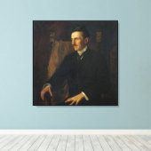 Blue Portrait of Nikola Tesla Leinwanddruck (Insitu (Holzboden))