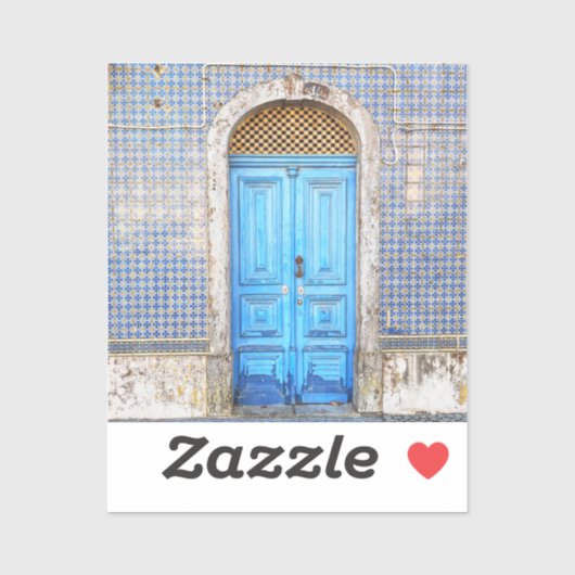 Blue Portugal Door Aufkleber (Blatt)