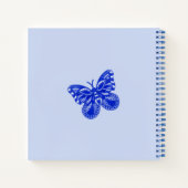 Blue Porzellan Cup und Blume Notizblock (Rückseite)