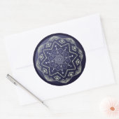 Blue Porzellan Sphere Mandala Sticker (Umschlag)