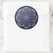 Blue Porzellan Sphere Mandala Sticker (Tasche)