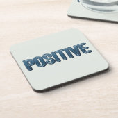 Blue Positive Affirmative White Untersetzer (Linke Seite)