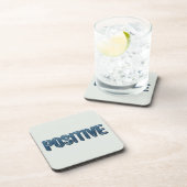 Blue Positive Affirmative White Untersetzer (Rechte Seite)