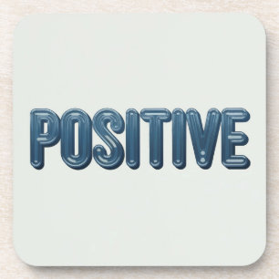 Blue Positive Affirmative White Untersetzer