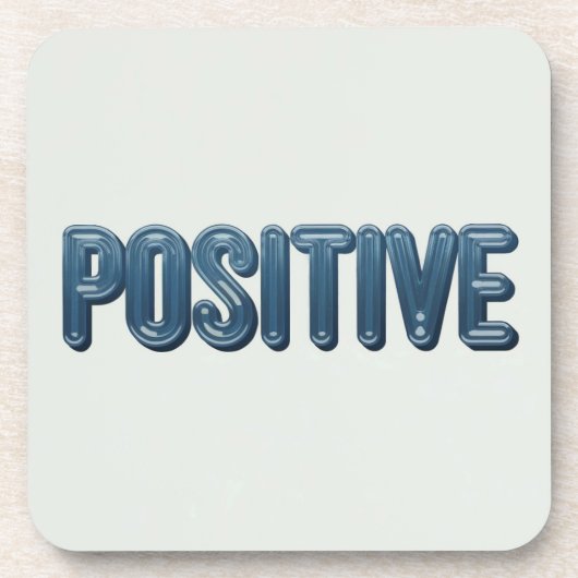 Blue Positive Affirmative White Untersetzer (Vorderseite)