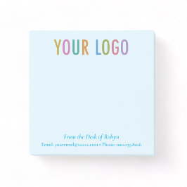 Blue Post-it® Notes-Firmenlogo vom Schreibtisch au Post-it Klebezettel