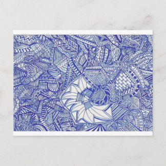 Blue Postcard Postkarte