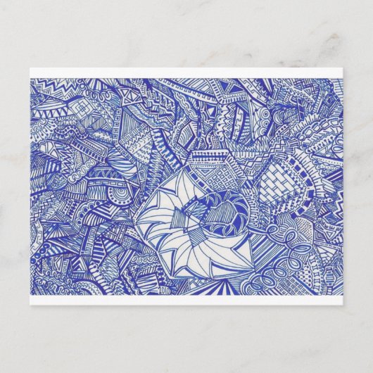 Blue Postcard Postkarte (Vorderseite)