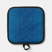 Blue potholder with a subtle dotted pattern  topflappen (Vorderseite)