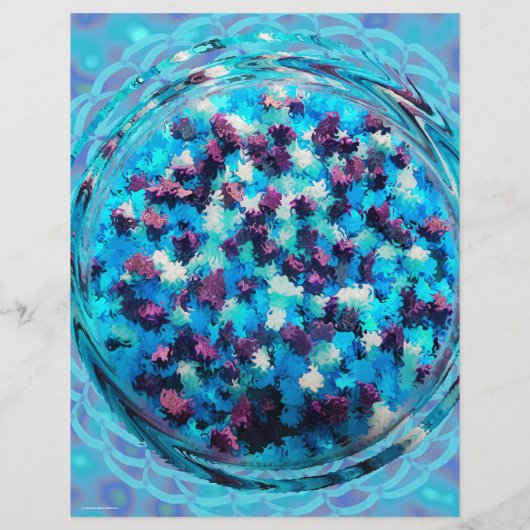 Blue Potpourri Bulk Scrapbook Paper Pages Flyer (Hinten)