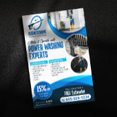 Blue Power Wash Pressure Washhouse Washing House Flyer