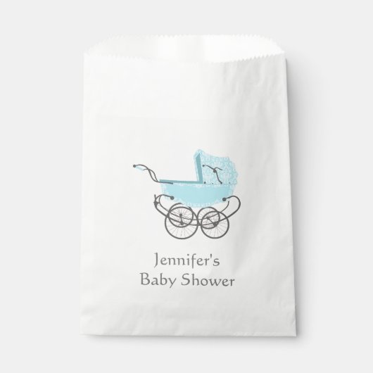 Blue Pram Baby Dusche Fevor Bag Geschenktütchen (Vorderseite)