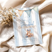 Blue Preschool Teddy Bear Abschluss Einladung