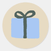 Blue Pressure Design Classic Round Runder Aufkleber (Vorderseite)