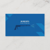 Blue Pressure Washing Business Cards Visitenkarte (Rückseite)