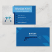Blue Pressure Washing Business Cards Visitenkarte (Vorne/Hinten)