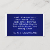 Blue Pressure Washing Company Visitenkarte (Rückseite)